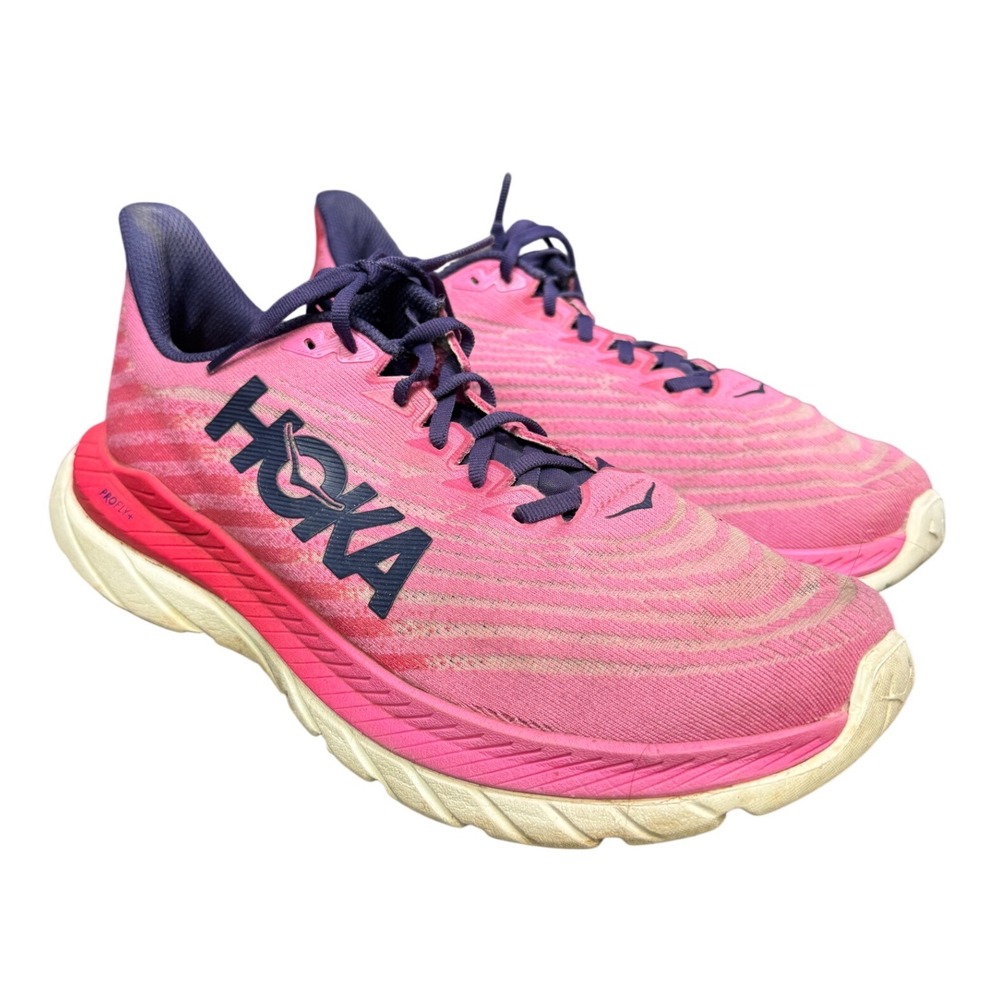 Hoka One One Mach 5 Womens Pink Purple Running Shoes 1127902-PSRW Size 11B